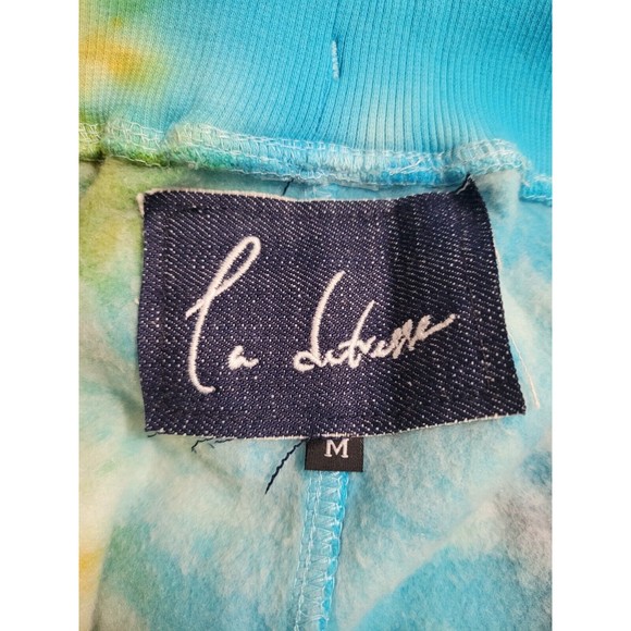 La Detresse Women's Tie Dye Adjustable Limeade Ribbed Cuffs Sweatpants (Med) NWT - Picture 4 of 9